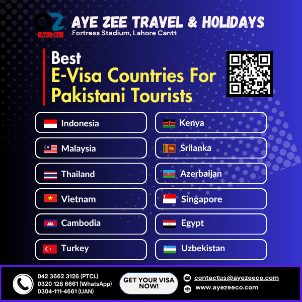 E-Visa destinations for Pakistani Tourists